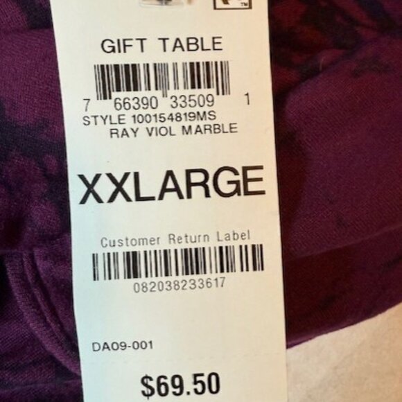 ALFANI WOMEN’S PAJAMAS, LONG SLEEVE BRUSHED KNIT,  VIOLET MARBLE , XXL NWT, - Picture 4 of 5